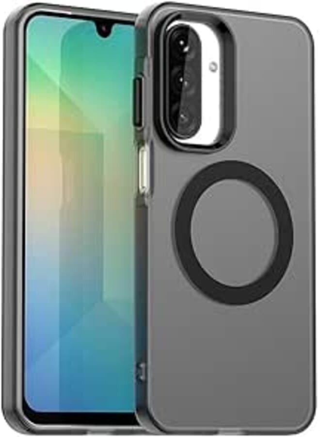 fascination magnetic phone case cover compatible with Samsung galaxy A17 Candy PC Hybrid TPU Shockproof Phone Case for Samsung galaxy A17 (Black)